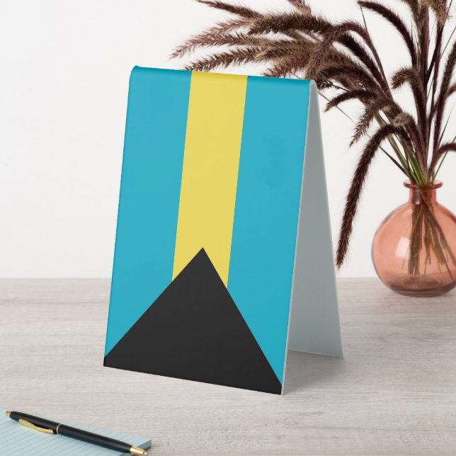 Bahamas-Flagge Tischaufsteller (In Situ (Tisch))