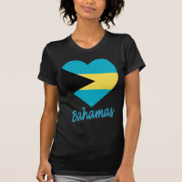 Bahamas-Flaggen-Herz