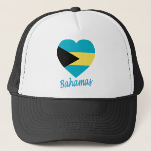 Bahamas-Flaggen-Herz Truckerkappe
