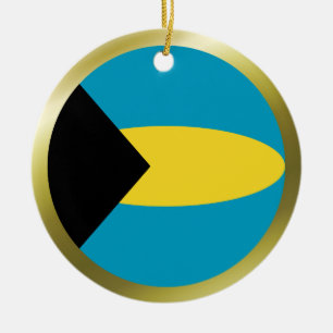 Bahamas-Flaggen-Ornament Keramikornament