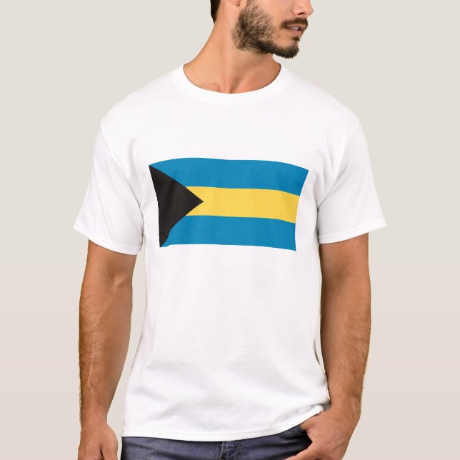 Bahamas-Flaggen-T - Shirt (Vorderseite)