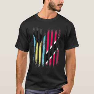 Bahamas Flaggen Trinidad und Tobago Grown Country  T-Shirt