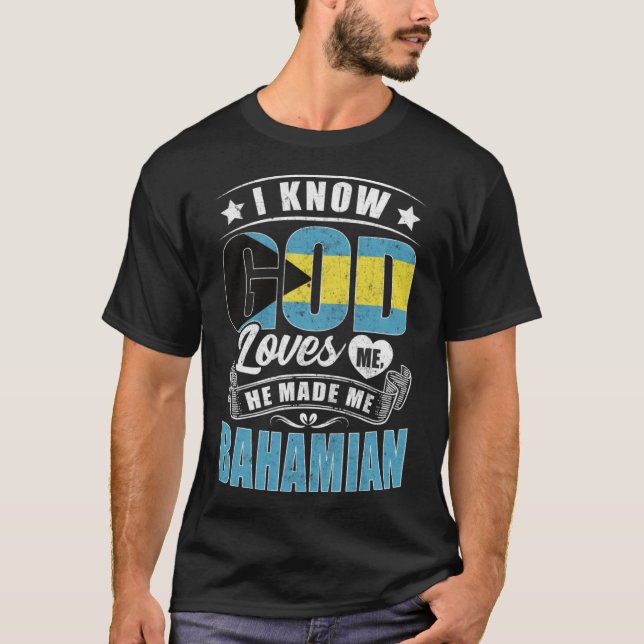 Bahamas Flaggengottesdienst Liebe Me Bahamians T-Shirt (Vorderseite)