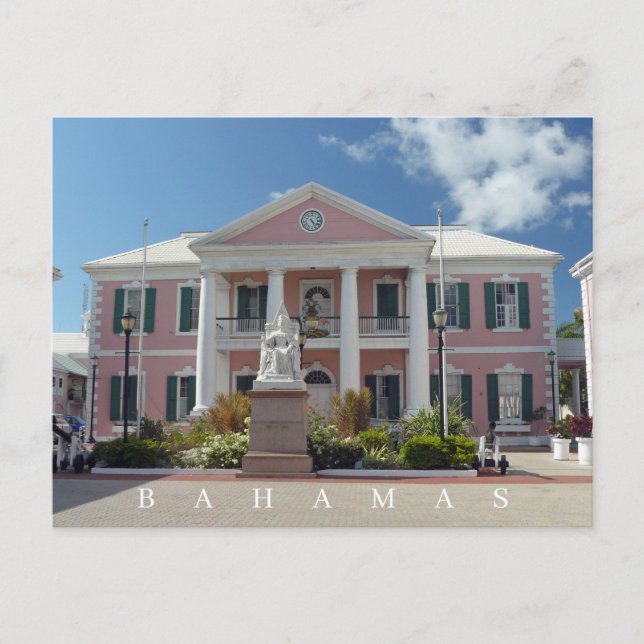 Bahamas Gebäude Blick Postkarte (Vorderseite)