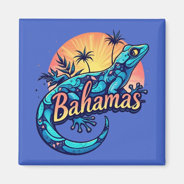 Bahamas Gecko Caribbean Magnet (Vorne)