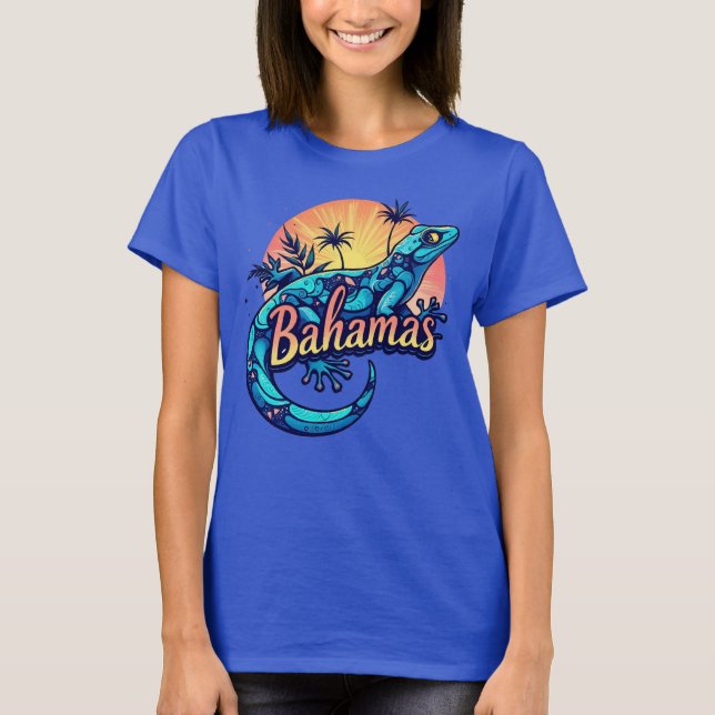 Bahamas Gecko Caribbean T-Shirt (Vorderseite)