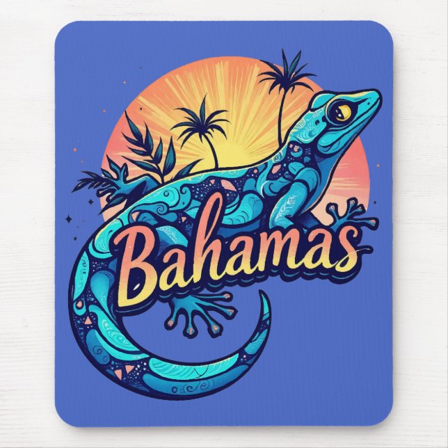 Bahamas Gecko Karibik Mousepad (Vorne)