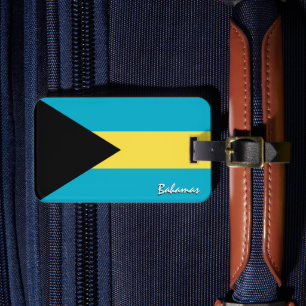 Bahamas-Gepäckmarken, patriotische Bahamas-Flagge Gepäckanhänger