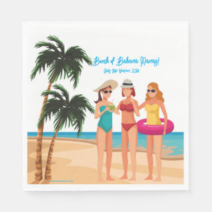 Bahamas Girls Trip Junggeselinnen-Abschied Urlaub Serviette