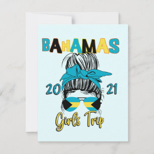 Bahamas Girls Trip Vacation Matching 2021 Dankeskarte