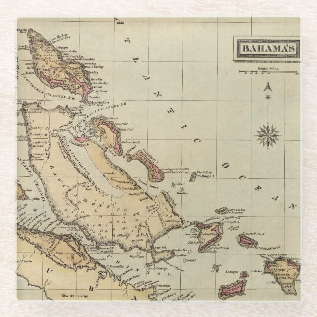Bahamas Glasuntersetzer (Vorderseite)