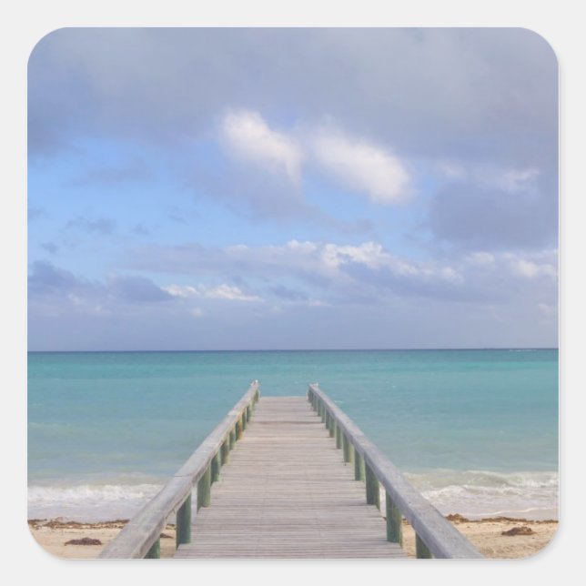 BAHAMAS, Grand Bahama Island, Ostseite: Quadratischer Aufkleber (Vorderseite)