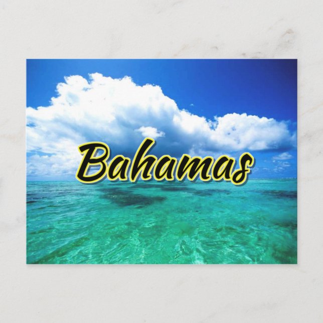 Bahamas Himmel Postkarte (Vorderseite)