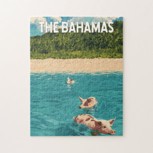 Bahamas Illustration Reise Kunst Vintage