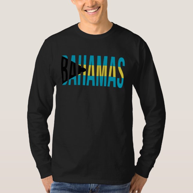 Bahamas In Flag Colors T-Shirt (Vorderseite)