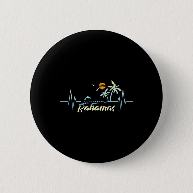 Bahamas Inseln Frühlingspause Bahamas Button (Vorderseite)