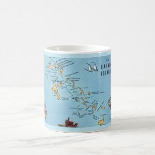 Bahamas-Inseln Karte Kaffeetasse