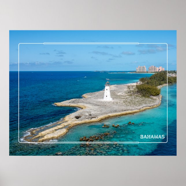 Bahamas Island Lighthouse Poster (Vorne)