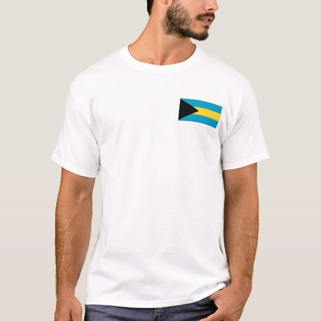 Bahamas kennzeichnen und zeichnen T - Shirt auf (Vorderseite)
