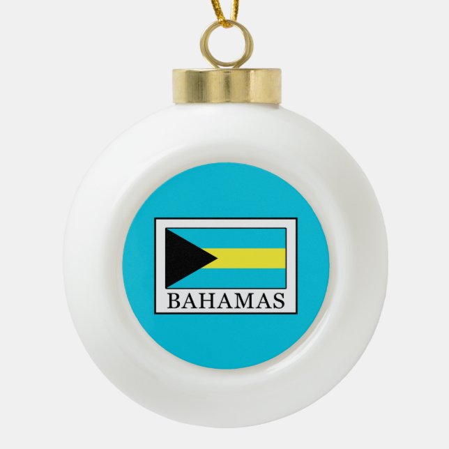 Bahamas Keramik Kugel-Ornament (Vorderseite)
