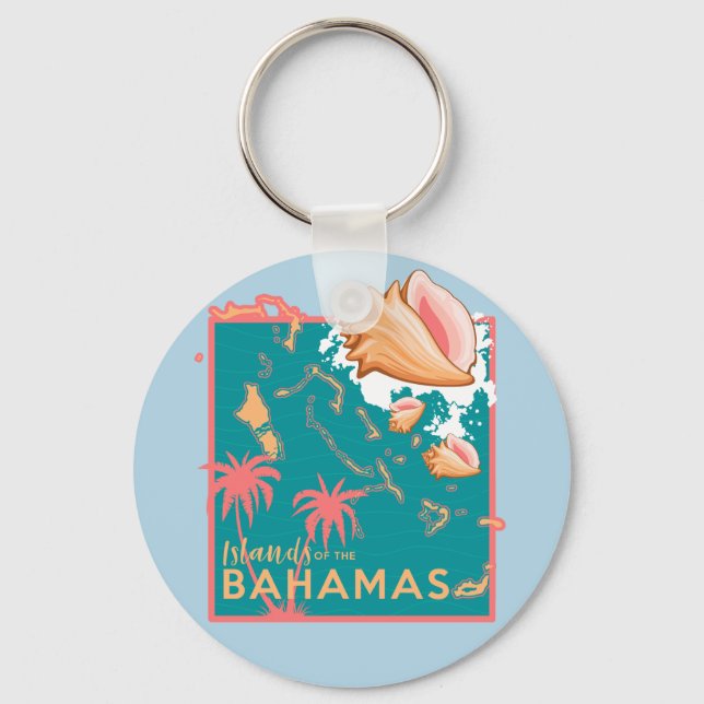Bahamas-Kreuzfahrt Schlüsselanhänger (Vorderseite)