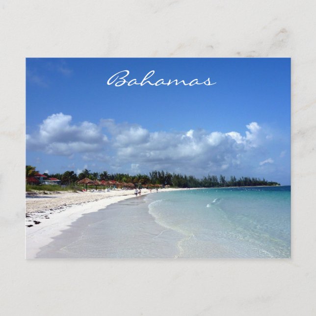 Bahamas Küste Postkarte (Vorderseite)