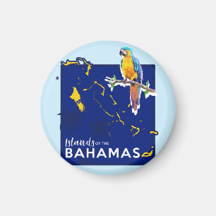 Bahamas Magnet Urlaub Cruise Bahamas Karte Papagei