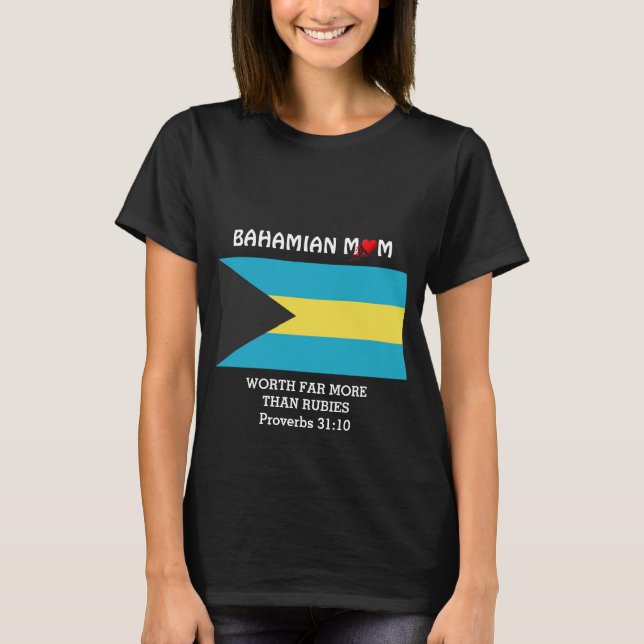 BAHAMAS MAMA mehr als Rubies PROV 31 Black T-Shirt (Vorderseite)