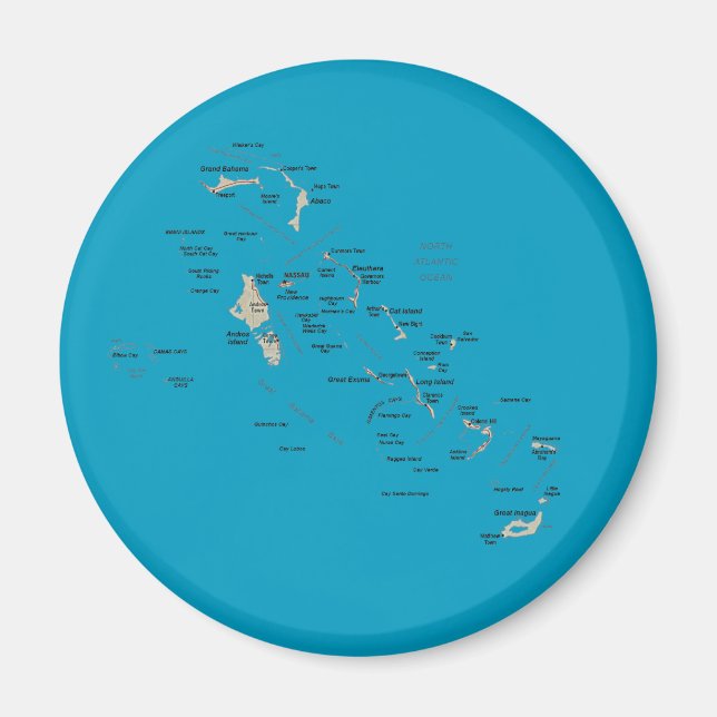 Bahamas Map Magnet (Vorne)