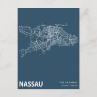 Bahamas Minimalistischer Stadtplan Kunstvoll wande