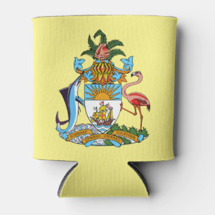 Bahamas mit Wappen (Karibisches Paradies) Dosenkühler