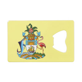 Bahamas mit Wappen (Karibisches Paradies) Geldbeutel Flaschenöffner