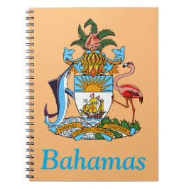 Bahamas mit Wappen (Karibisches Paradies) Notizblock