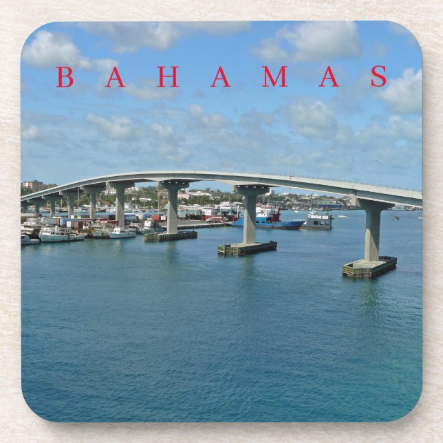 Bahamas Paradise Island Bridge Blick Untersetzer (Vorderseite)