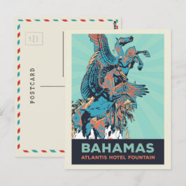Bahamas Paradise Island, Springbrunnen des Atlanti Postkarte
