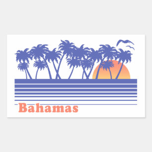 Bahamas Rechteckiger Aufkleber