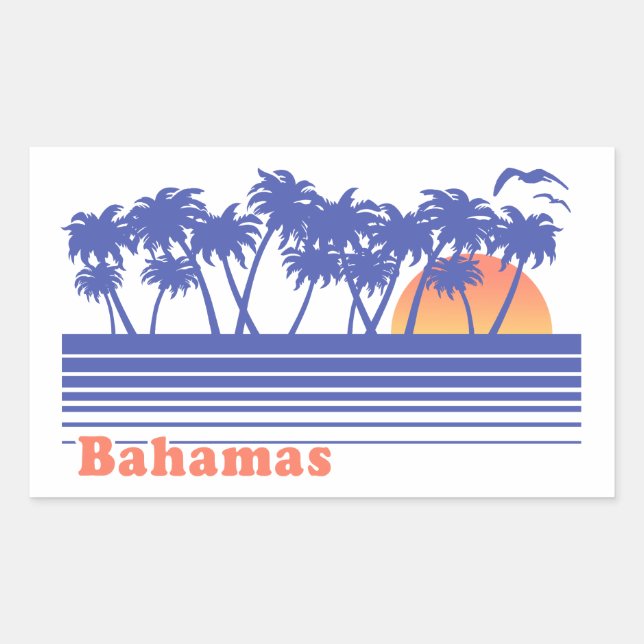 Bahamas Rechteckiger Aufkleber (Vorderseite)