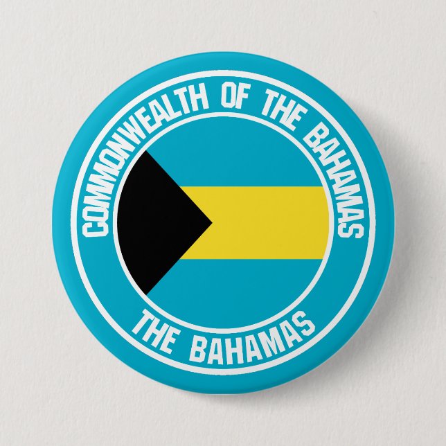 Bahamas Round Emblem Button (Vorderseite)