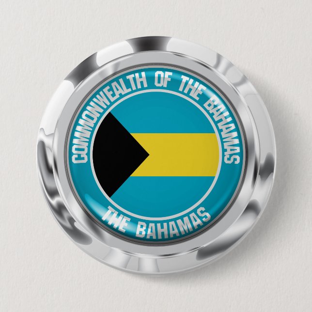 Bahamas Round Emblem Button (Vorderseite)