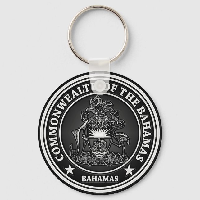 Bahamas Round Emblem Schlüsselanhänger (Vorderseite)