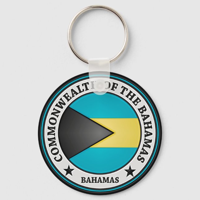 Bahamas Round Emblem Schlüsselanhänger (Vorderseite)