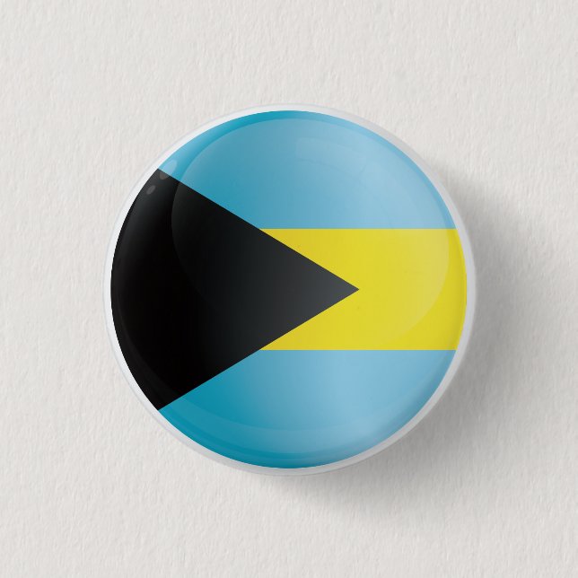 Bahamas Round-Icon-Flagge Button (Vorderseite)