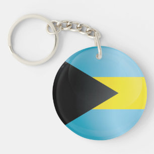 Bahamas Round-Icon-Flagge Schlüsselanhänger