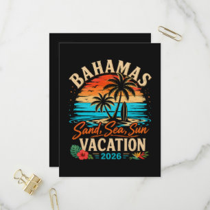 Bahamas Sand Meer Sonn Urlaub 2026 Einladungspostkarte