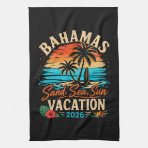 Bahamas Sand Meer Sonn Urlaub 2026 Geschirrtuch