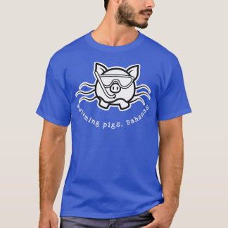 Bahamas Schwimmen Schweinchen mit Maske und Schnor T-Shirt