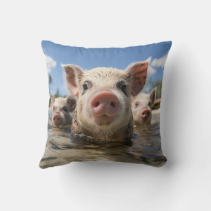 Bahamas Schwimmende Schweine Exuma Strand Premium Kissen