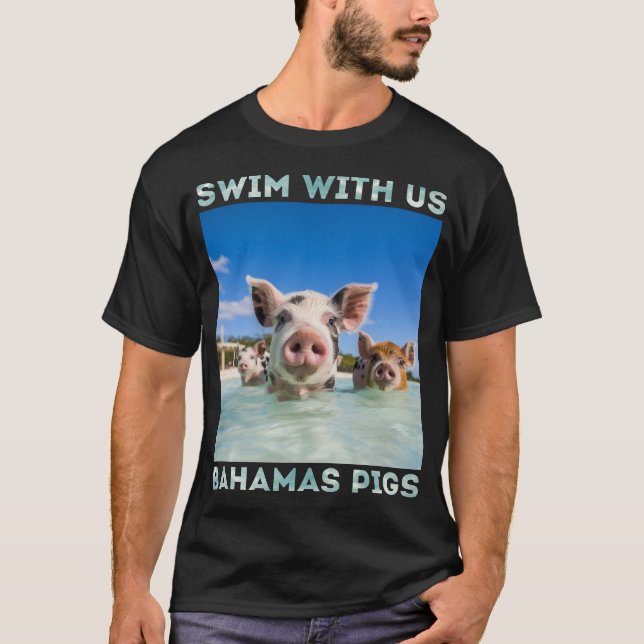 Bahamas Schwimmschweine Exuma T-Shirt (Vorderseite)