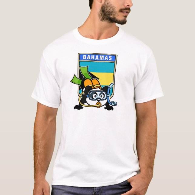 Bahamas Scuba Panda T-Shirt (Vorderseite)