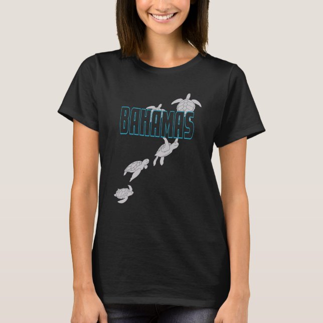Bahamas Sea Turtles Scuba Diving with Turtles T-Shirt (Vorderseite)